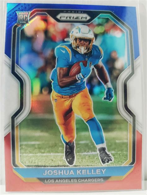 2020 Panini Prizm Joshua Kelley Red White Blue Prizm RC Card 326 LA