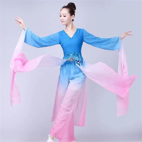 Chinese Hanfu Classical Dance Costume Female Elegant Chinese Wind Gauze