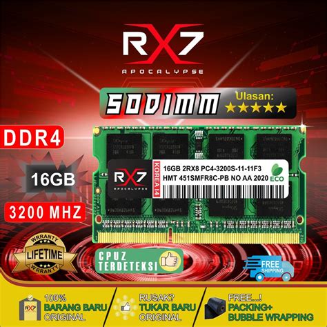 Jual Ram Rx Ddr Gb Mhz Pc Ram Laptop Sodimm Garansi