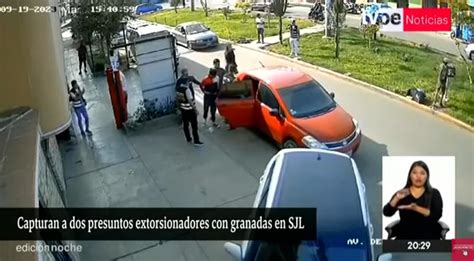 SJL capturan a dos presuntos extorsionadores que poseían granadas TVPerú