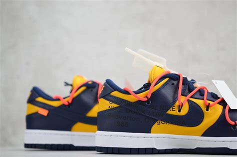 Nike Dunk Low Off-White University Gold Midnight Navy – RABBITKICKS