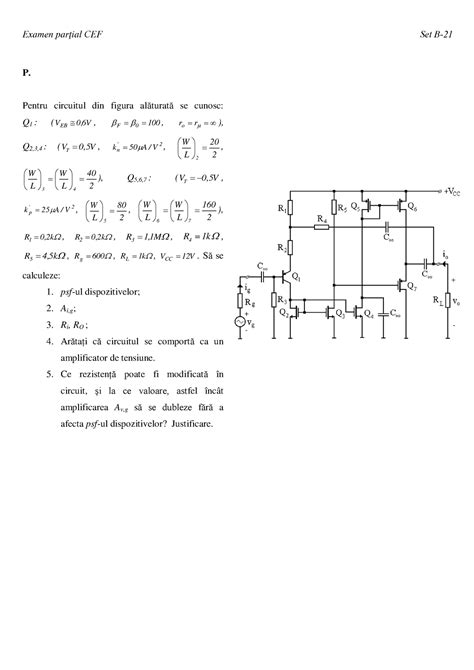 Set B Something Examen Par Ial Cef Set B P Pentru Circuitul Din