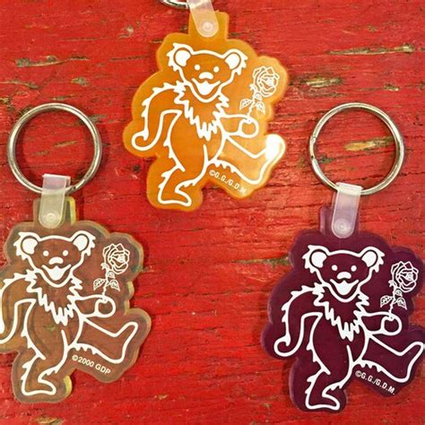 Grateful Dead Purple Dancing Bear Vintage Key Ring New Old Etsy