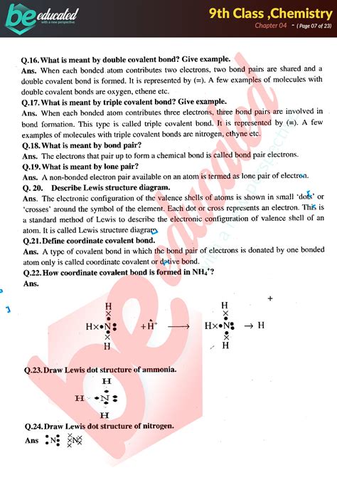 Chapter 4 Chemistry 9th Class Notes Matric Part 1 Notes