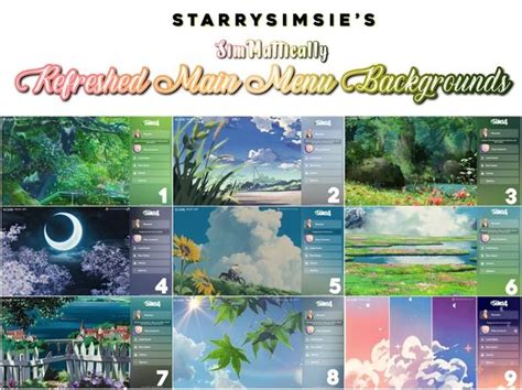 Refreshed Main Menu Backgrounds StarrySimsie Free Sims 4 Sims 4