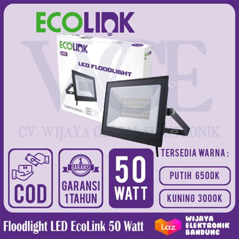 Jual Lampu Sorot LED ECOLINK Floodlight 50w 50 Watt W 50watt Outdoor