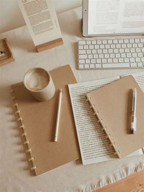 Beige Aesthetic Study Stationery Brown Aesthetic Cream Aesthetic