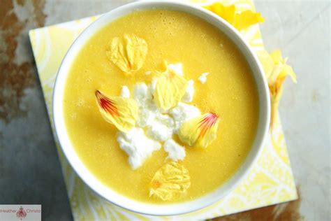 Yellow Summer Garden Vegetable Soup - Heather Christo