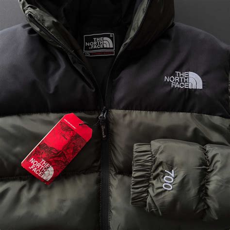 Чорний та хакі пуховик зимовий The North Face 700 куртка чоловіча зима ...