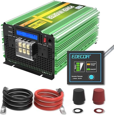 Edecoa W Peak W Pure Sine Wave Inverter Heavy Duty Power