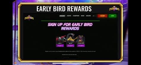 Early Bird Rewards Marvel Contest Of Champions