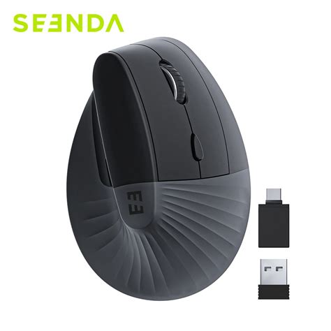 Seenda Ergonomic Vertical Wireless Mouse Type C Rechargeable 2 4 USB