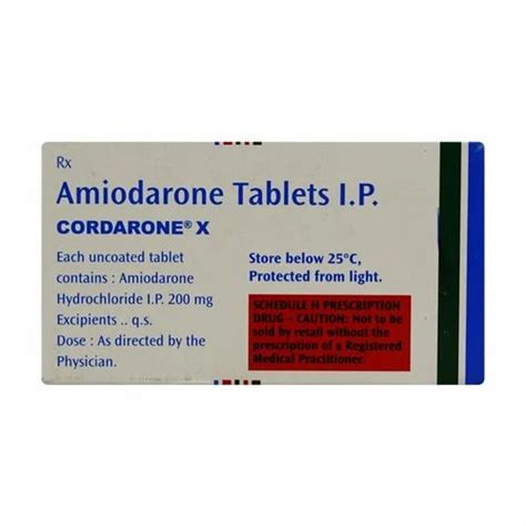 Cordarone 200 mg Tablet at ₹ 210/box | Amiodarone Tablet in Surat | ID ...