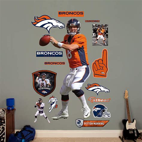 Life Size Peyton Manning No 18 Wall Decal Shop Fathead® For Denver