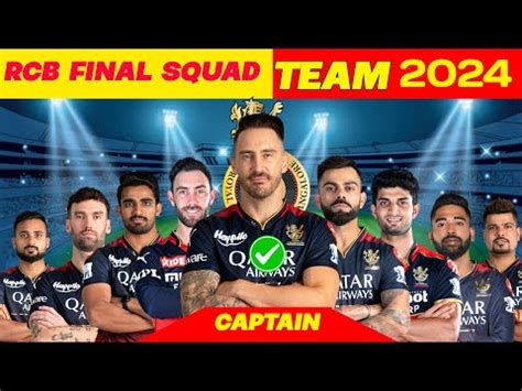 Ipl Royal Challengers Banglore Full Final Squad Rcb Final