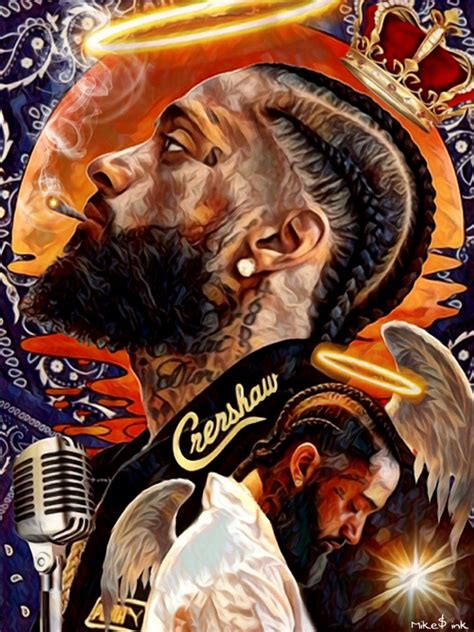 Nipsey Hussle Canvas Or Paper Art Print 1 5 Inch Stretched Or Etsy