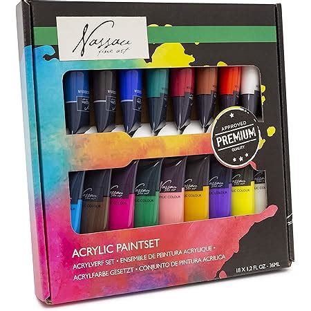 Nassau Fine Art Acrylic Paint Set X Fl Oz Each Tube Size Ml