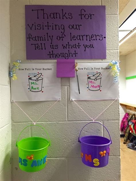 Bucket Filler Display In A Classroom Encourage Staffparentsvisitors