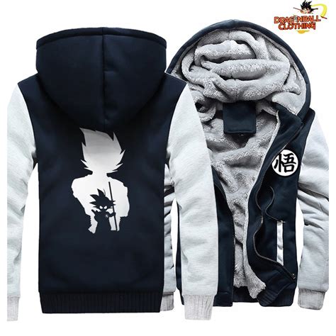 Dragon Ball Z Gray Dark Blue Goku Hoodie - Dragon Ball Z Merch