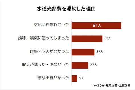 水道光熱費を滞納したことがある人に聞いた、最多の理由は：マピオンニュース