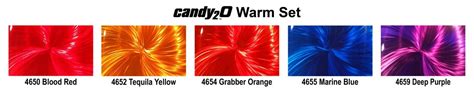 4967 B Candy2o Warm Set 4oz Airbrush Paint Direct