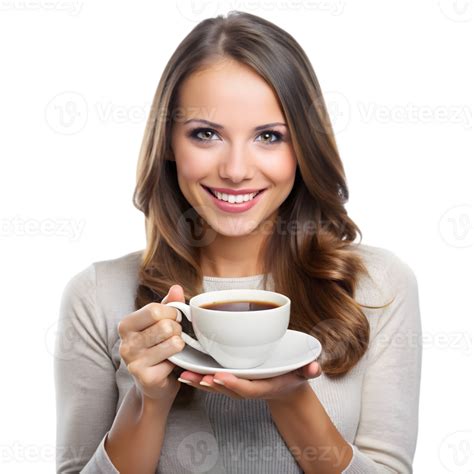 Woman Holding A Cup Of Coffee 48341915 Png