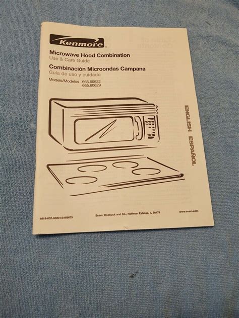 Kenmore Microwave Hood Combination Use & Care Guide