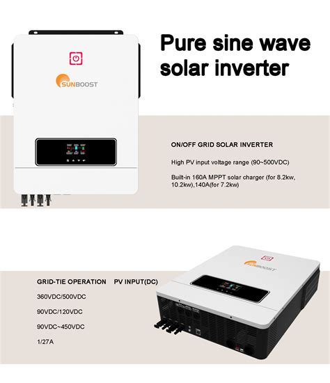 Sunboost 7kw 8kw 10kw Hybrid Solar Inverter Off On Grid Solar Inverter With Lithium Battery Off