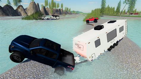 Saving Campers From Flooded River Farming Simulator Camping And