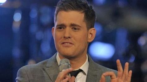 Der Kanadische Popstar Michael Bublé Und Die Argentinische