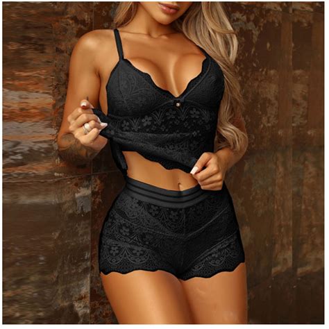 Htnbo Lingerie Set For Women Lace Solid Color Sexy Naughty Sexy