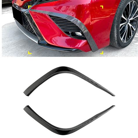 Carbon Fiber Look Front Bumper Side Air Vent Trim For Toyota Camry SE