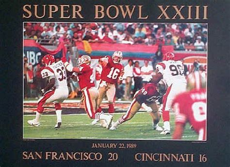 San Francisco 49ers Cincinnati Bengals Super Bowl Xxiii 23 Poster