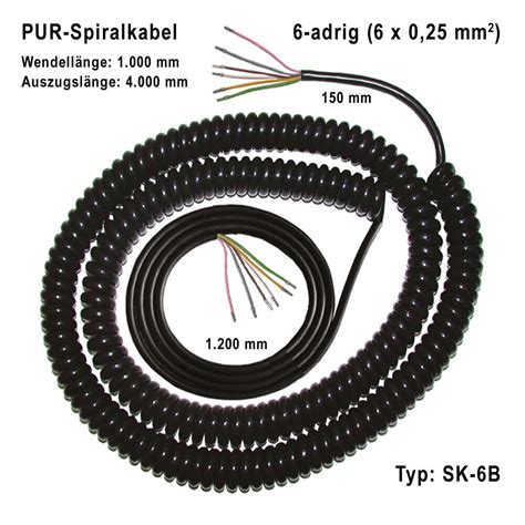 Spiral Leitung Wendel Kabel 3 5 6 Adrig Sicherung Garagen Tor Antrieb