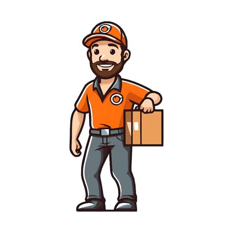 Premium Vector Cartoon Character Of Food Delivery Men Vector Illustration