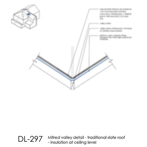 Dl297 Slate Roof Mitred Valley Detail