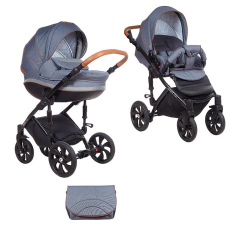 Купить TUTIS Коляска 2 в1 MIMI STYLE короб+прогулка Серый лен+Серо ...