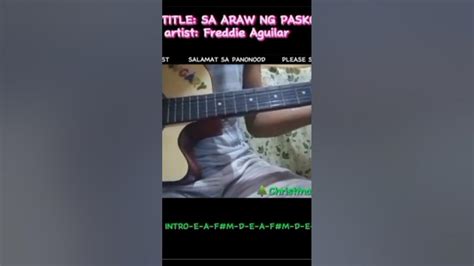 Sa Araw Ng Pasko By Freddie Aguilar Guitar Chords With Lyrics Full Video Please Subscribe 🙏💝