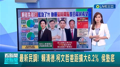 四腳督 郭若獨立參選 影響柯將大於影響侯 賴清德民調穩定 郭正亮曝 侯柯 10月底 整合才能一搏│主播 廖品鈞│【live大現場】20230824│三立新聞台 Youtube