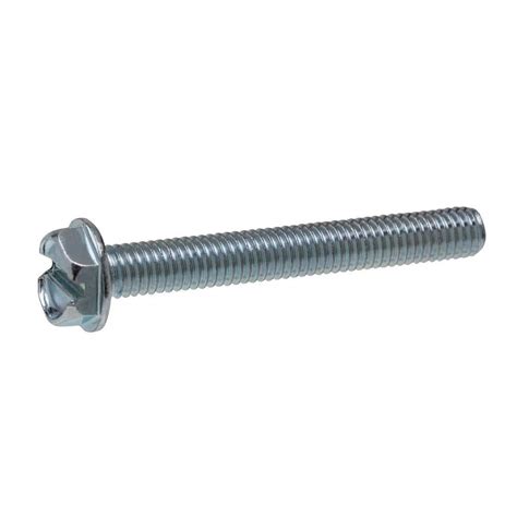 Everbilt 10 24 X 1 2 In Slotted Hex Zinc Plated Machine Screw 8 Pack