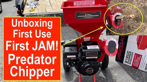 Unboxing First Use First Jam Predator Chipper Shredder Cc