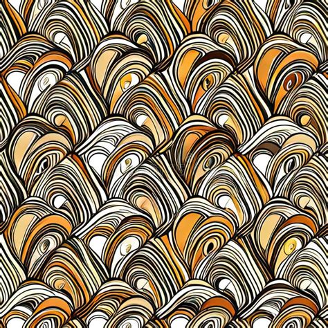 A Seamless Pattern Of Delicate Line Art In Multi Colour With