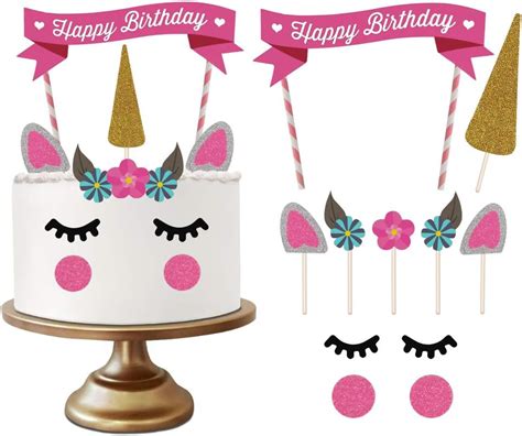 Decoraciones De Unicornio Cake Topper Hecho A Mano Feliz Cumplea Os