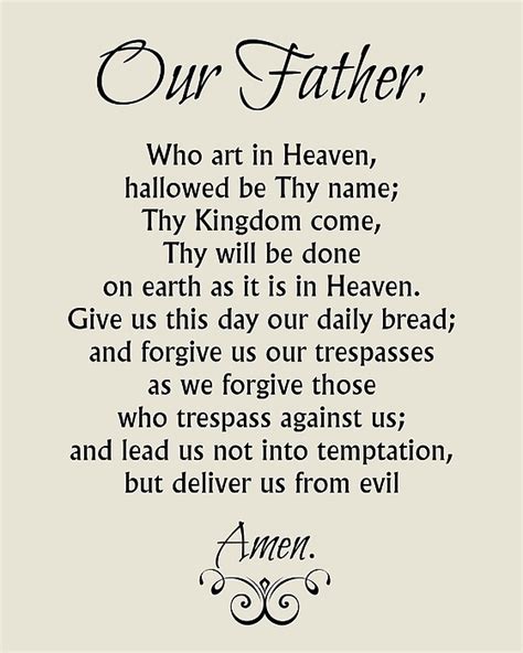 Our Father Prayer Catholic Lord S Prayer Tote Bag For Sale By Classically Printed