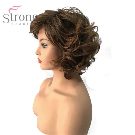 StrongBeauty peluca sin tapa sintética para mujer Pelo Rizado corto