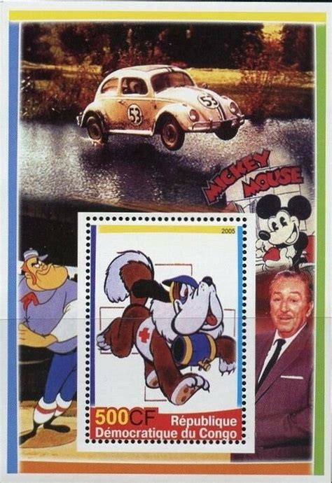 Souvenir Sheet Disney Movie Posters Congo Democratic Republic