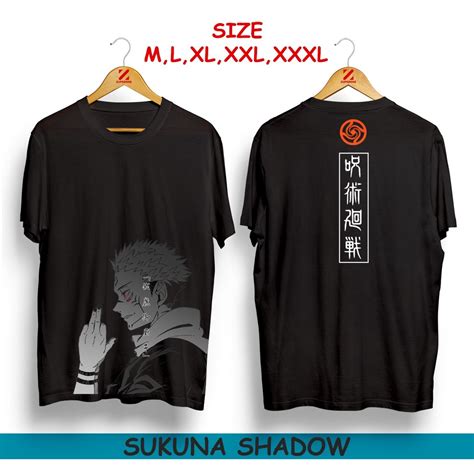 Jual KAOS PREMIUM SUKUNA SHADOW KAOS JUJUTSU KAISEN KAOS ANIME