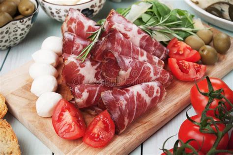 Italian Capicola Cured Pork Meat Stock Image Image Of Meat Capicola