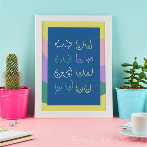 Boob Print All Boobs Are Good Boobs Print Wall Art Body Etsy