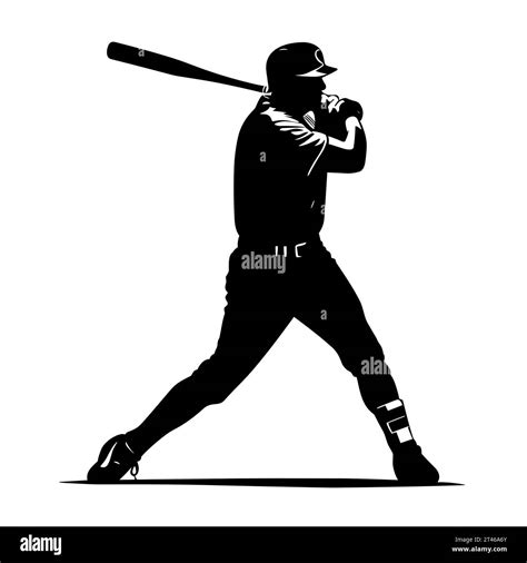 Baseball player silhouette. Baseball player black icon on white ...